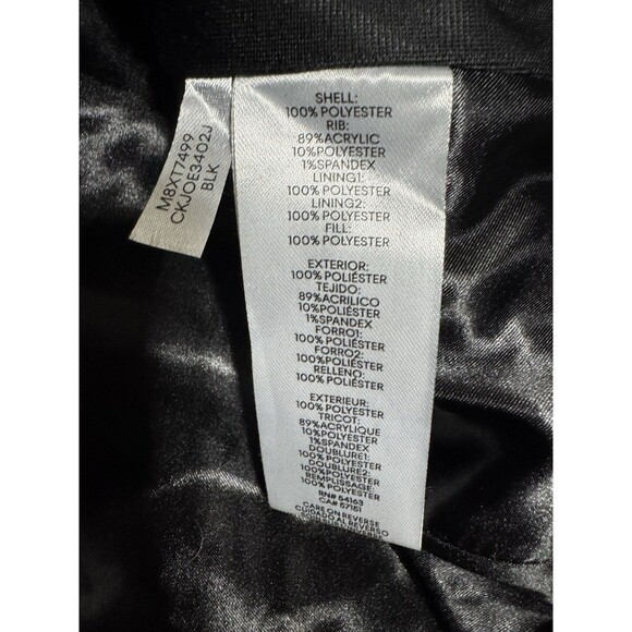 Calvin Klein Puffer Vest Womens SizeXL Black Full Zip - Picture 13 of 14